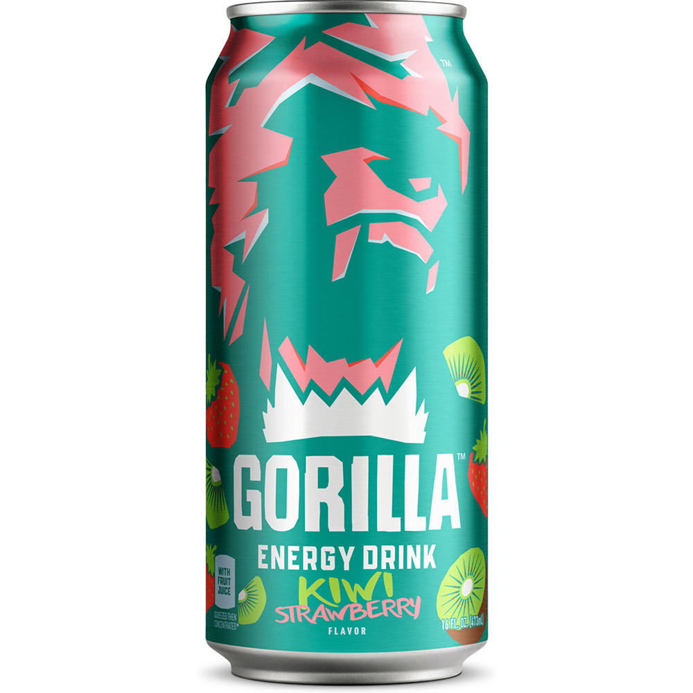 Gorilla Energy Drink - Kiwi Strawberry, 16 oz