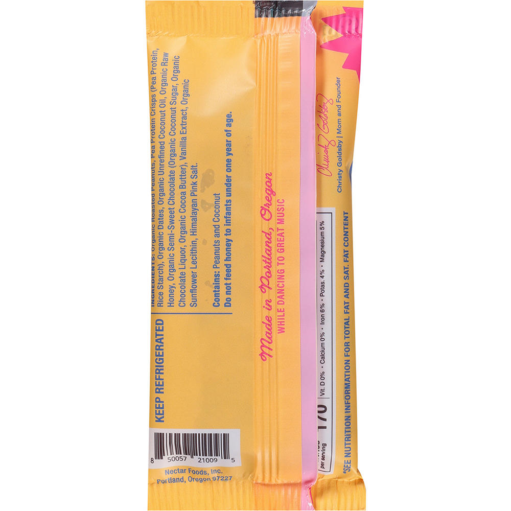 Honey Mama's 8g Plant Protein Crunch Bar - Peanut Chocolate Chip, 1.25 oz