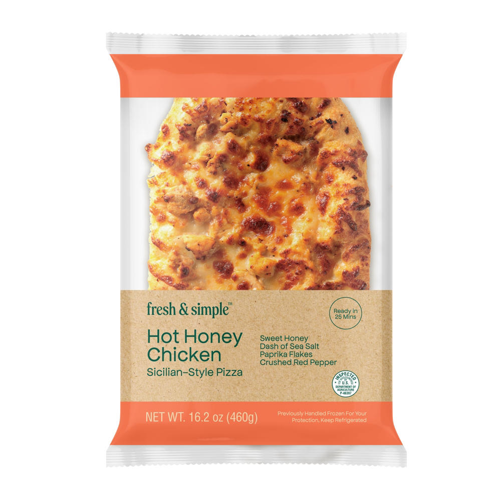 Fresh & Simple Hot Honey Chicken Sicilian-Style Pizza, 16.2 oz