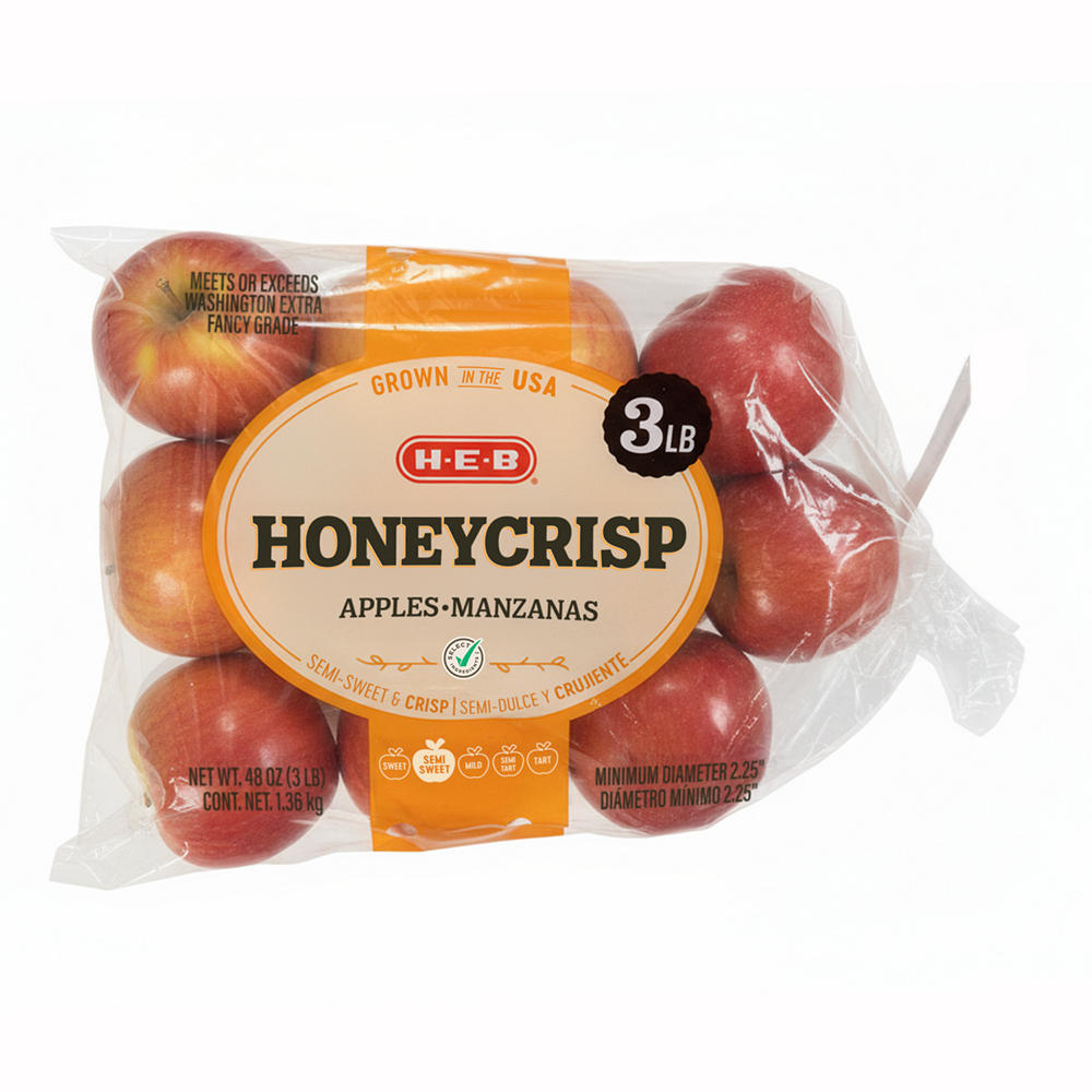 H-E-B Fresh Honeycrisp Apples, 3 lb bag