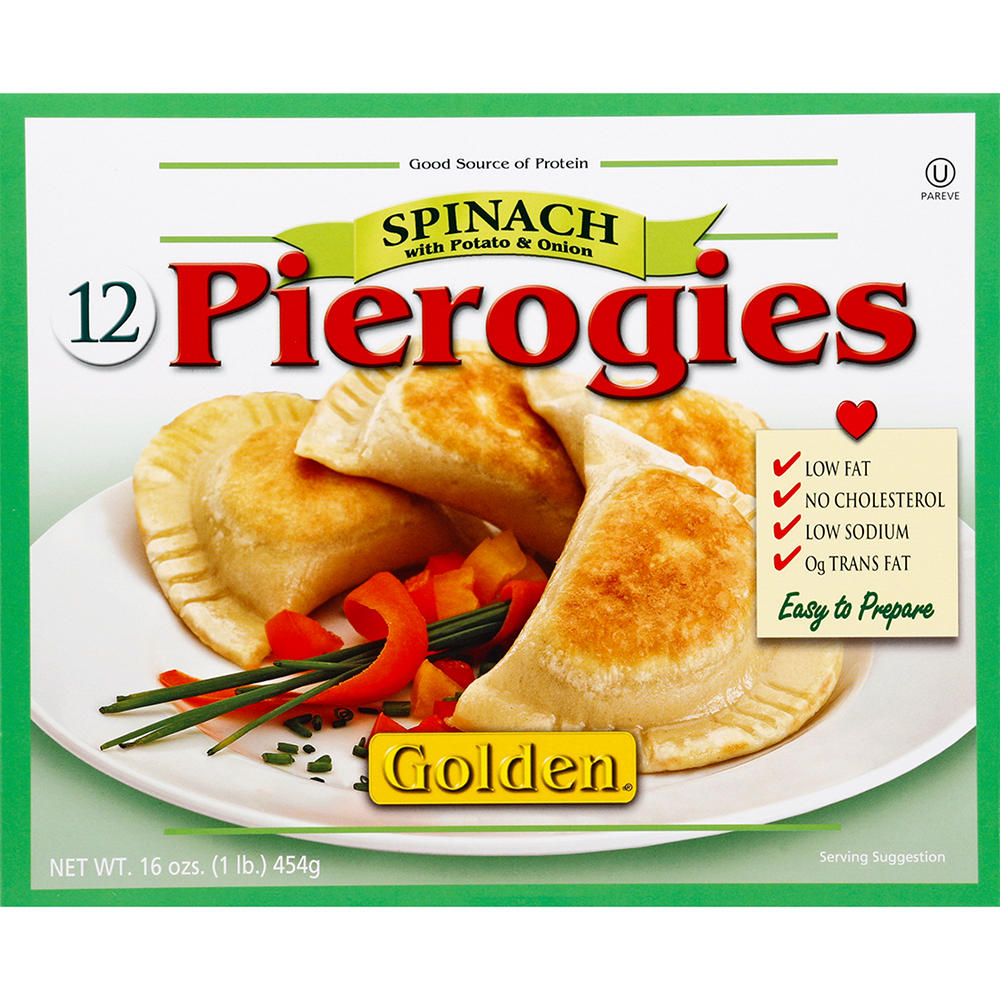 Golden Kosher Spinach Pierogies, 12 ct