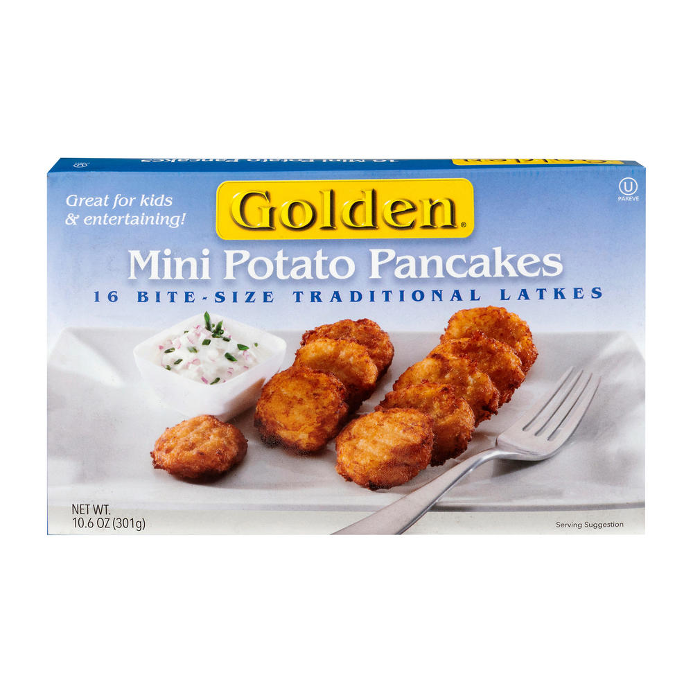 Golden Kosher Mini Potato Pancakes Latkes, 16 ct