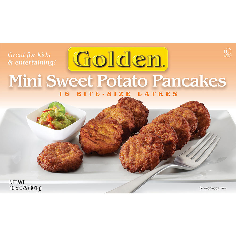 Golden Kosher Mini Sweet Potato Pancakes Latkes, 16 ct