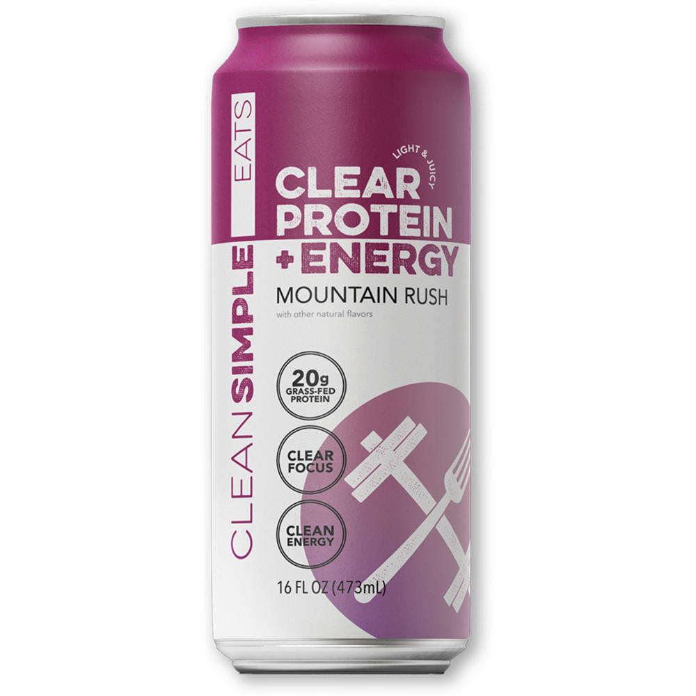 Clean Simple Eats Clear Protein + Energy Drink - Mountain Rush, 16 oz