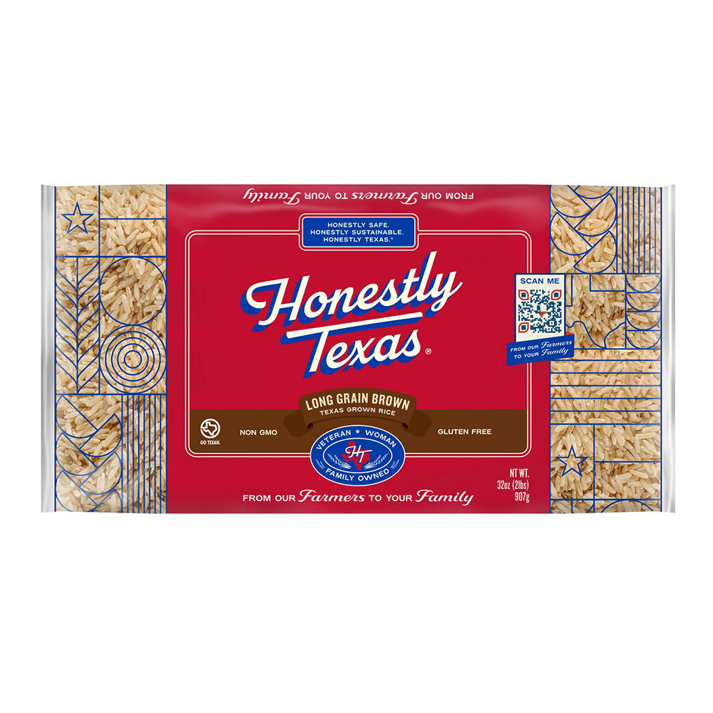 Honestly Texas Long Grain Texas Grown Brown Rice, 32 oz