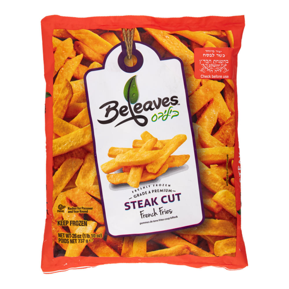 Beleaves Kosher Steak Cut French Fries, 26 oz