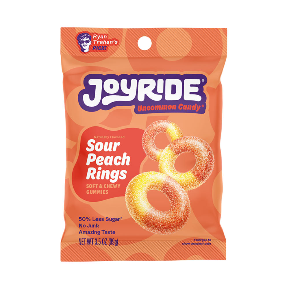 Joyride Uncommon Candy Sour Peach Rings, 3.5 oz
