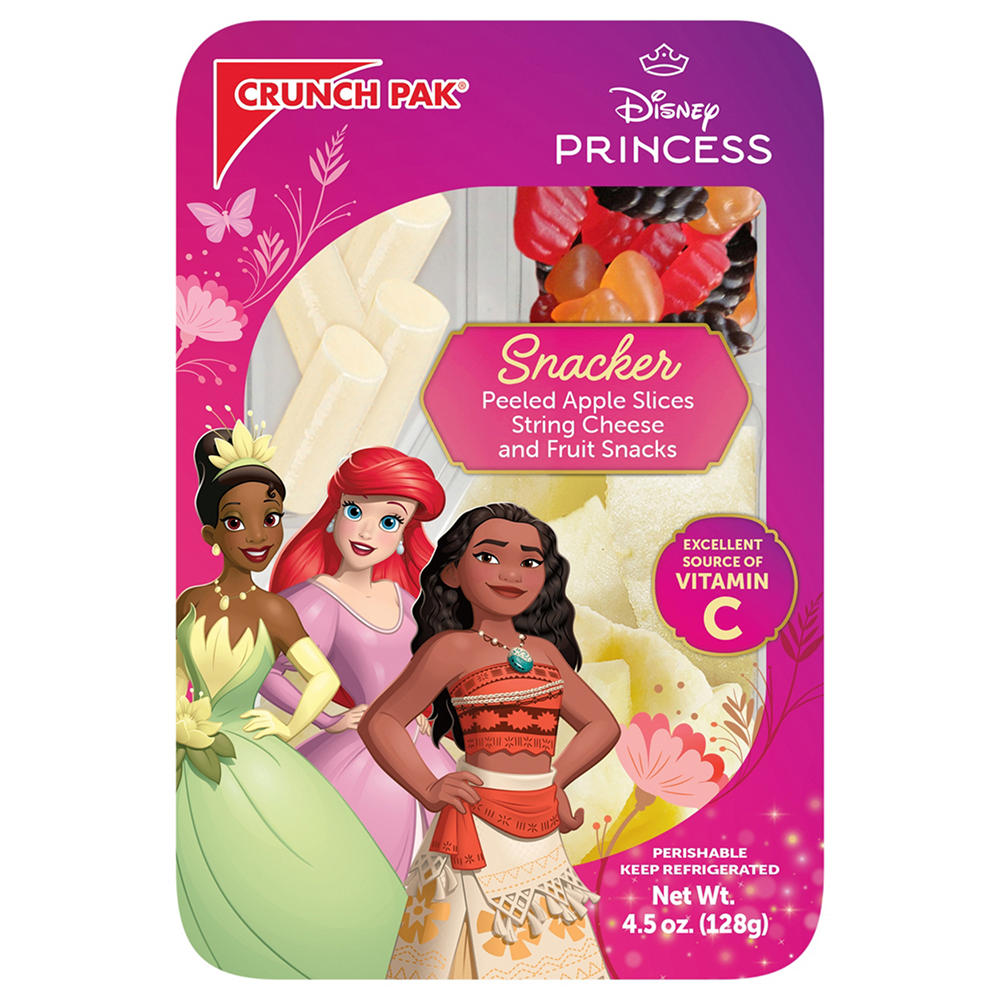 Crunch Pak Disney Princess Snackers Tray - Apple, Cheese, & Fruit Snacks, 4.5 oz