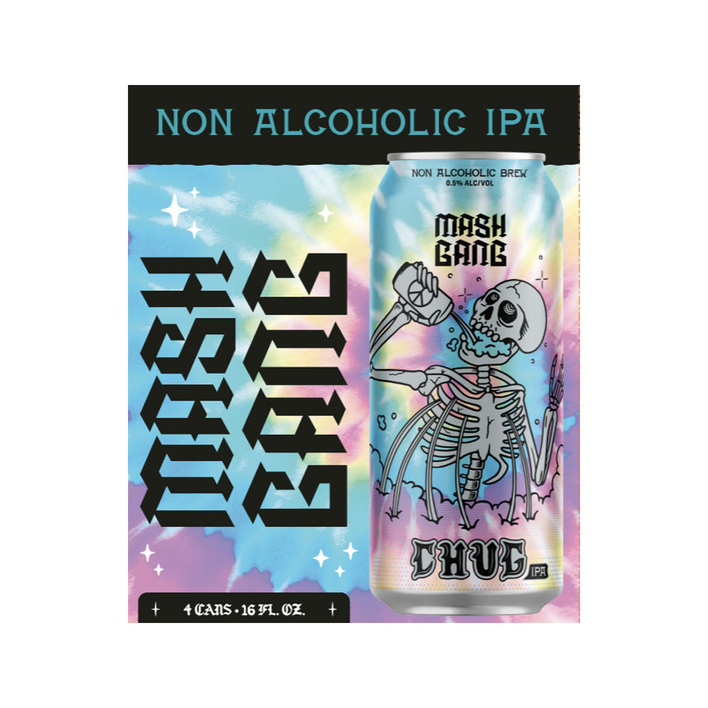 Mash Gang Chug Non Alcoholic Hazy IPA 4 pk Cans, 16 oz