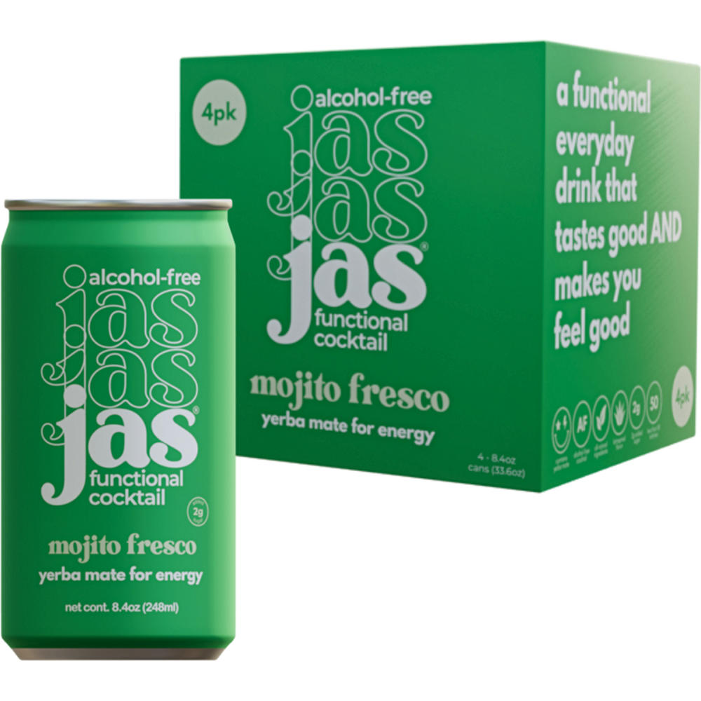 Jas Non Alcoholic Mojito Fresco Cocktail 4 pk Cans, 8.4 oz