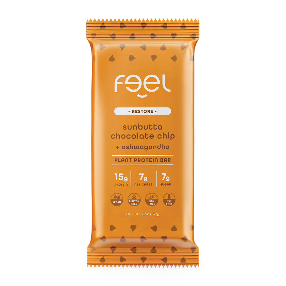 Feel Bar Sunbutta Chocolate Chip - 15g Protein Bar, 2 oz