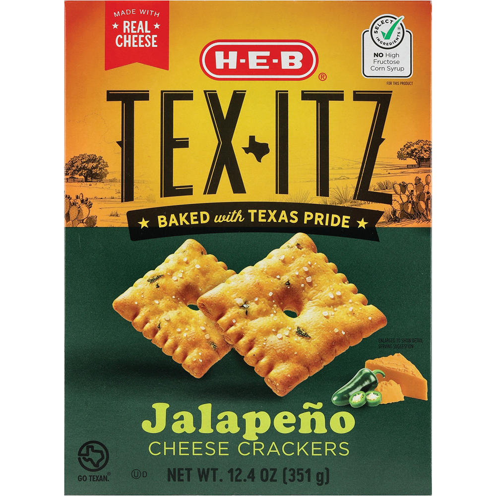 H-E-B Tex-Itz Jalapeño Cheese Crackers, 12.4 oz