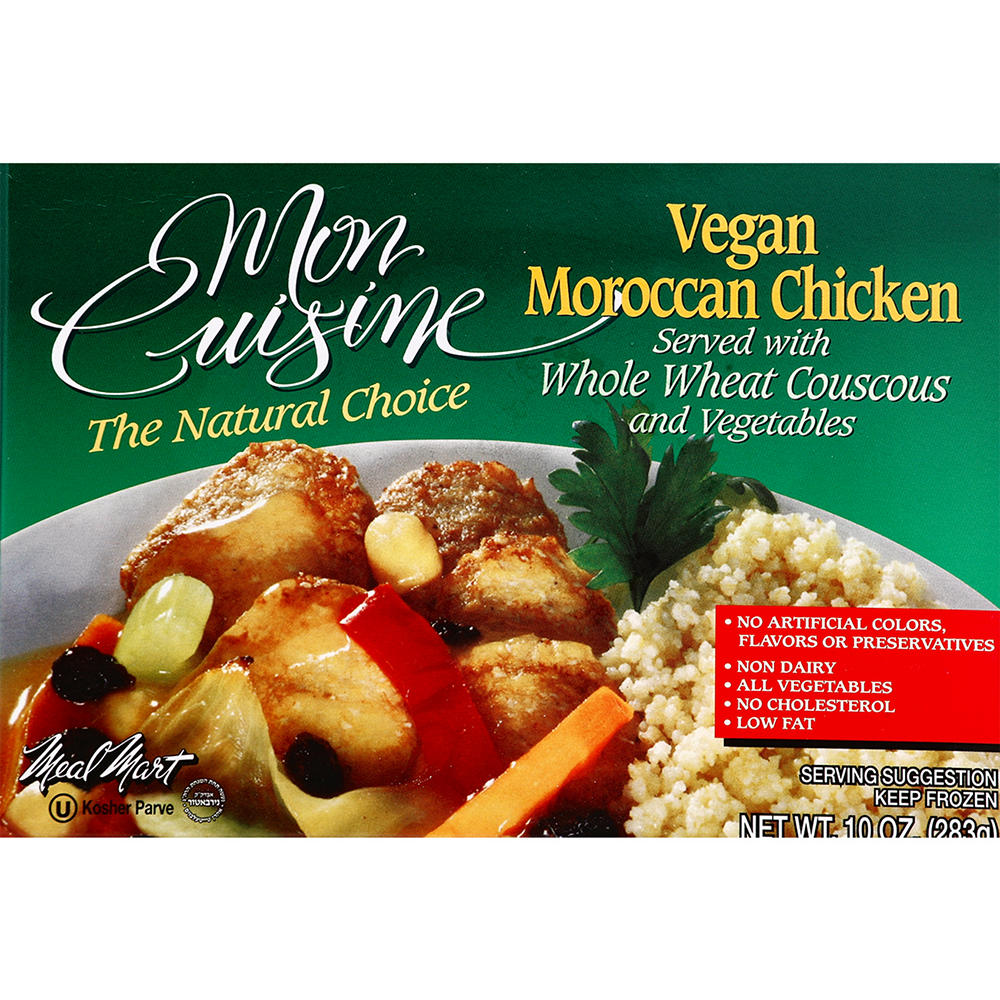 Meal Mart Mon Cuisine Kosher Vegan Moroccan Chicken Frozen Meal, 10 oz