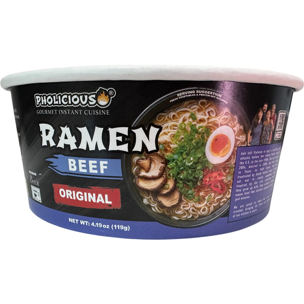 PhoLicious Ramen Original Beef Instant Soup, 4.19 oz