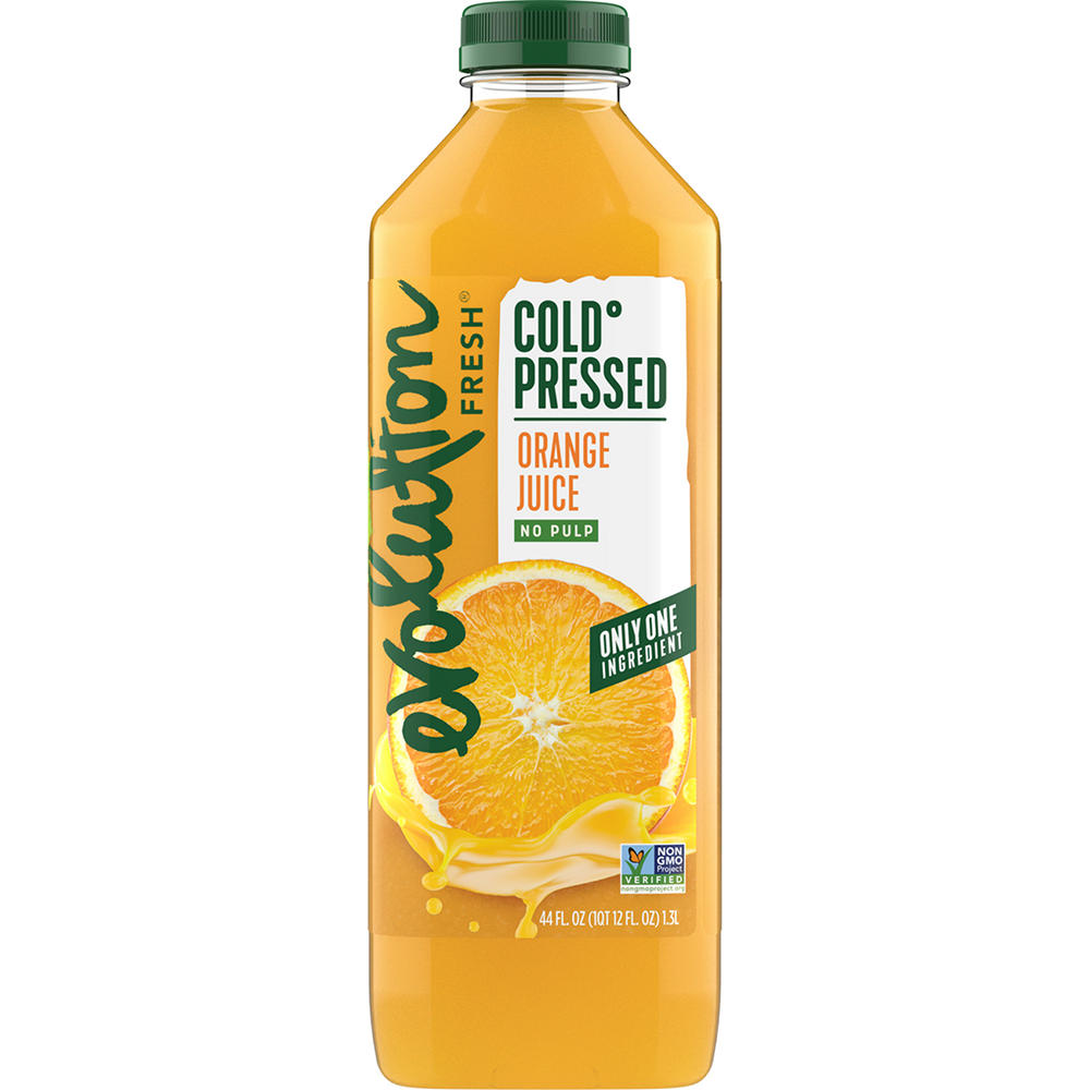 Evolution Fresh Cold Pressed No Pulp Orange Juice, 44 oz