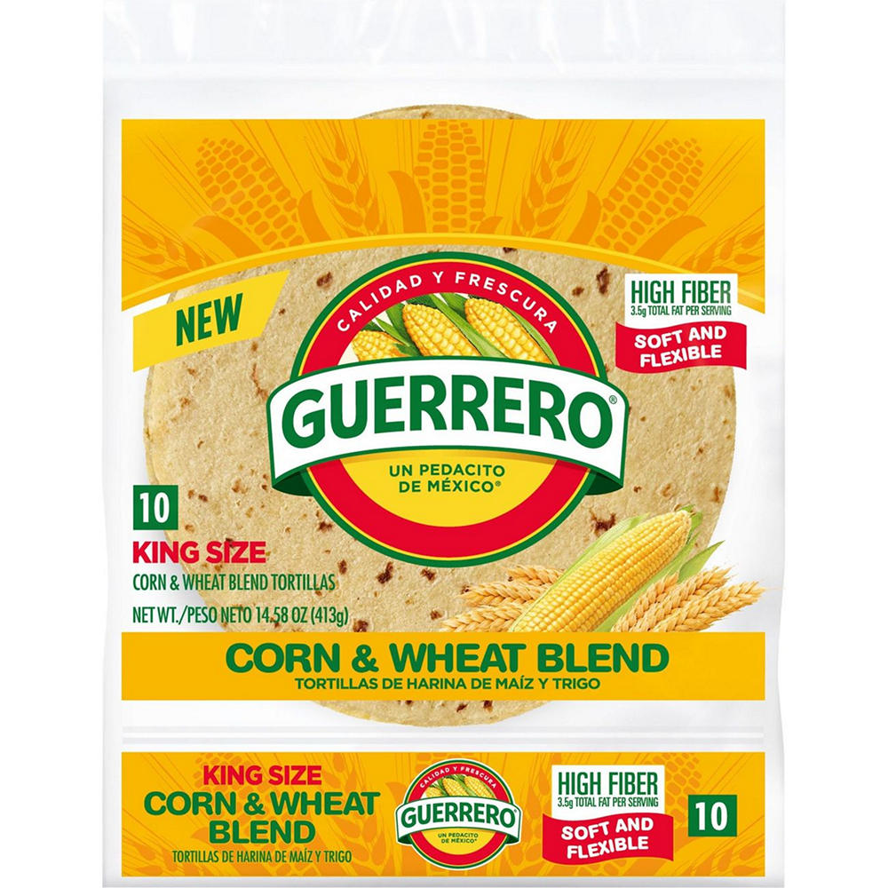 Guerrero Corn & Wheat King Size Tortillas, 10 ct
