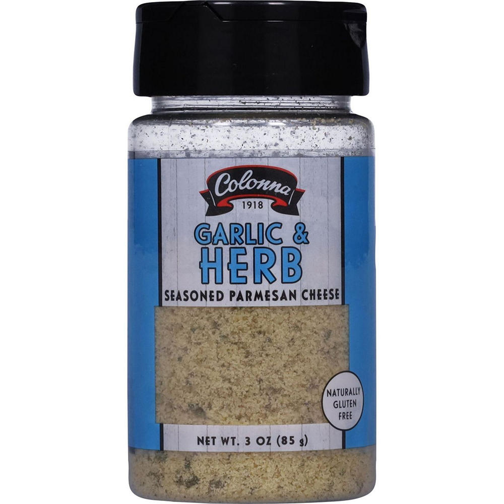 Colonna Garlic & Herb Seasoned Parmesan Cheese, 3 oz