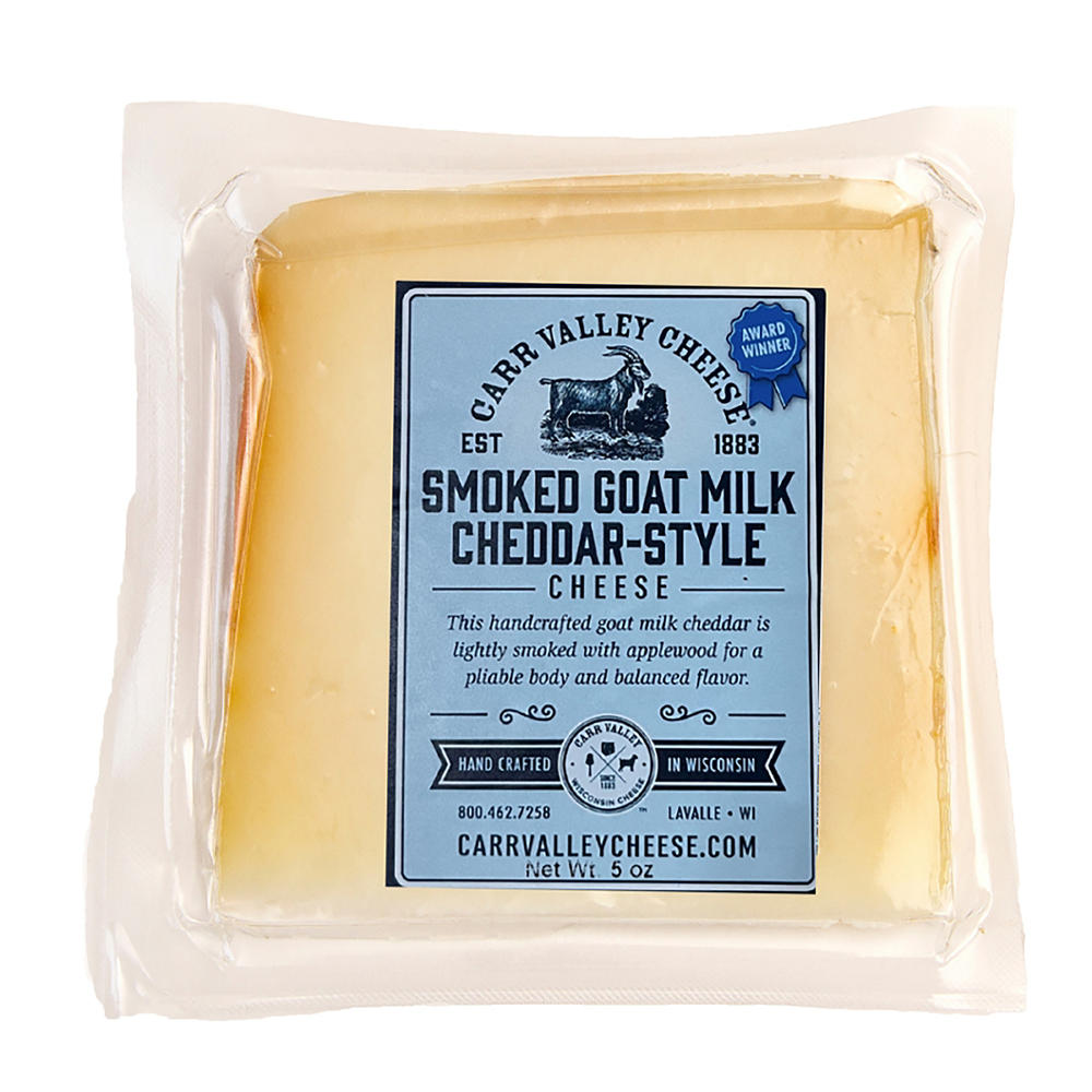 Carr Valley Cheese Smoked Goat Milk Cheddar Cheese, 5 oz