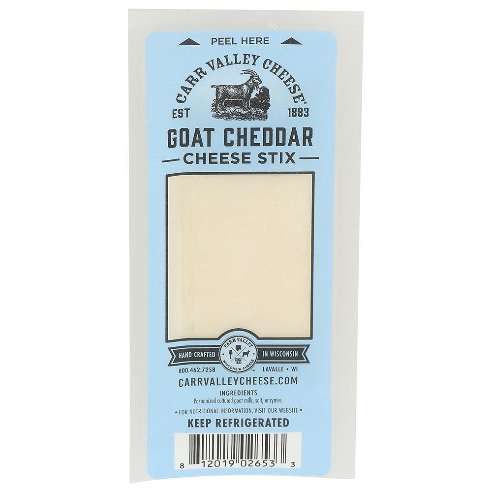 Carr Valley Cheese Goat Cheddar Snack Cheese Stix, 1 oz