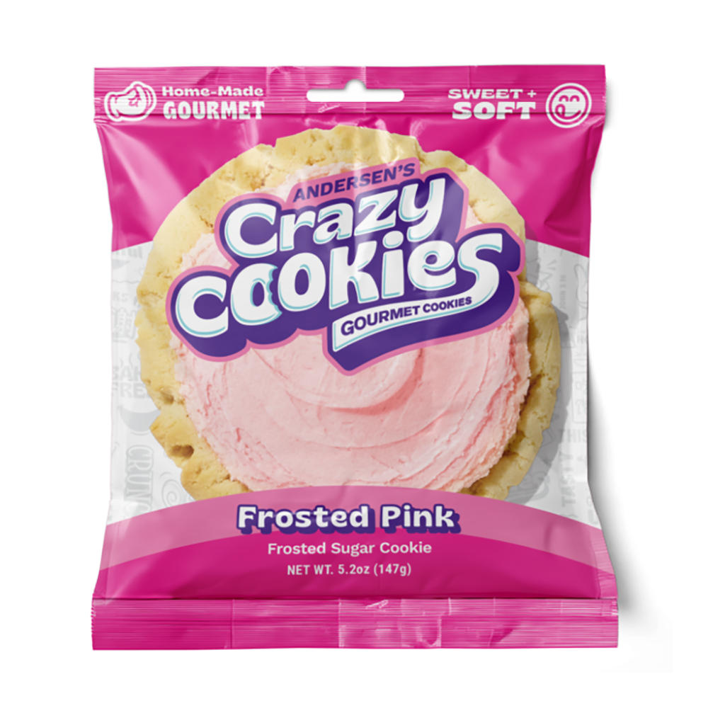 Andersen's Crazy Cookies Frosted Pink Sugar Cookie, 5.2 oz