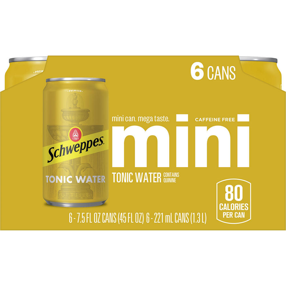 Schweppes Tonic Water 6 pk Cans, 7.5 oz