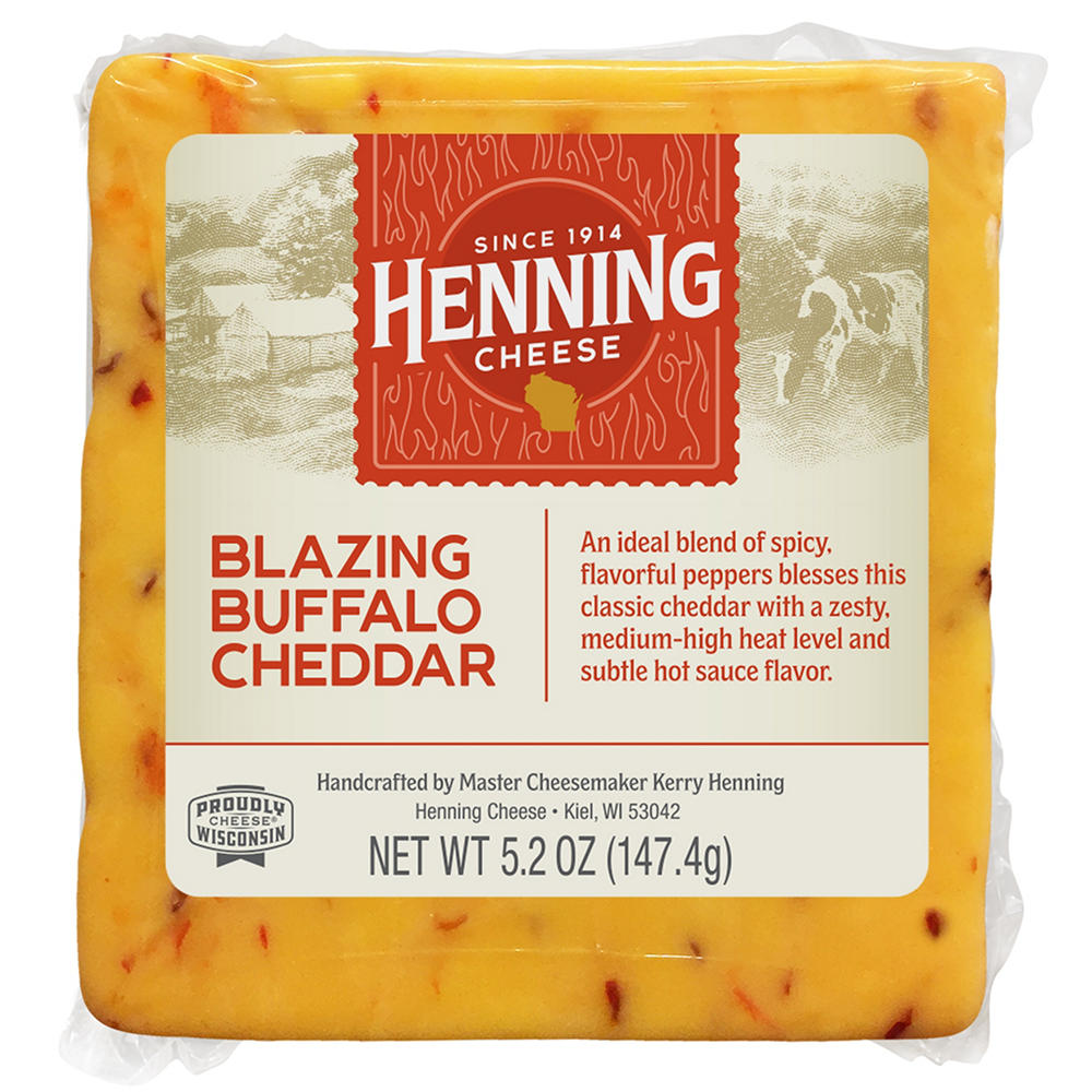 Henning Cheese Blazing Buffalo Cheddar, 5.2 oz