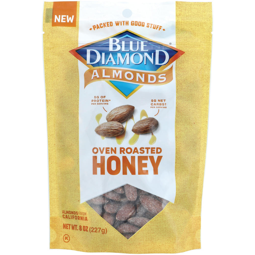 Blue Diamond Oven Roasted Honey Almonds, 8 oz