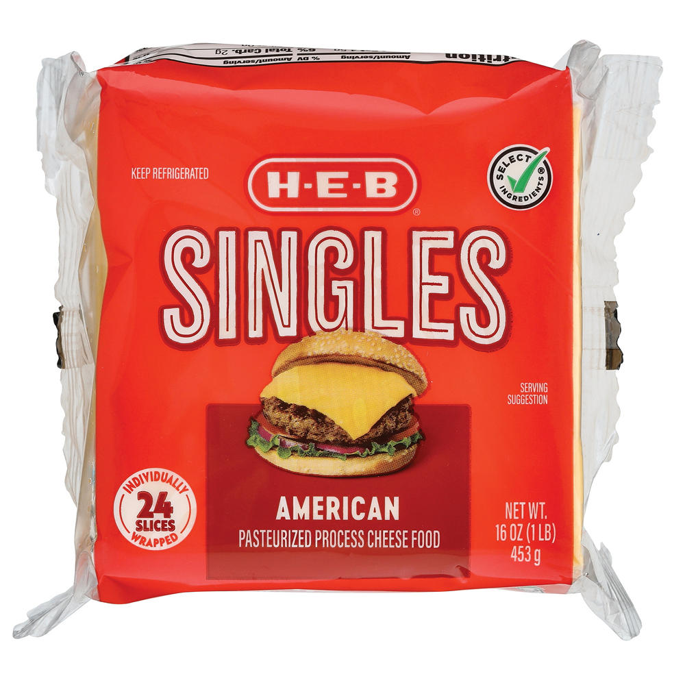 H-E-B American Cheese Singles , 16 oz
