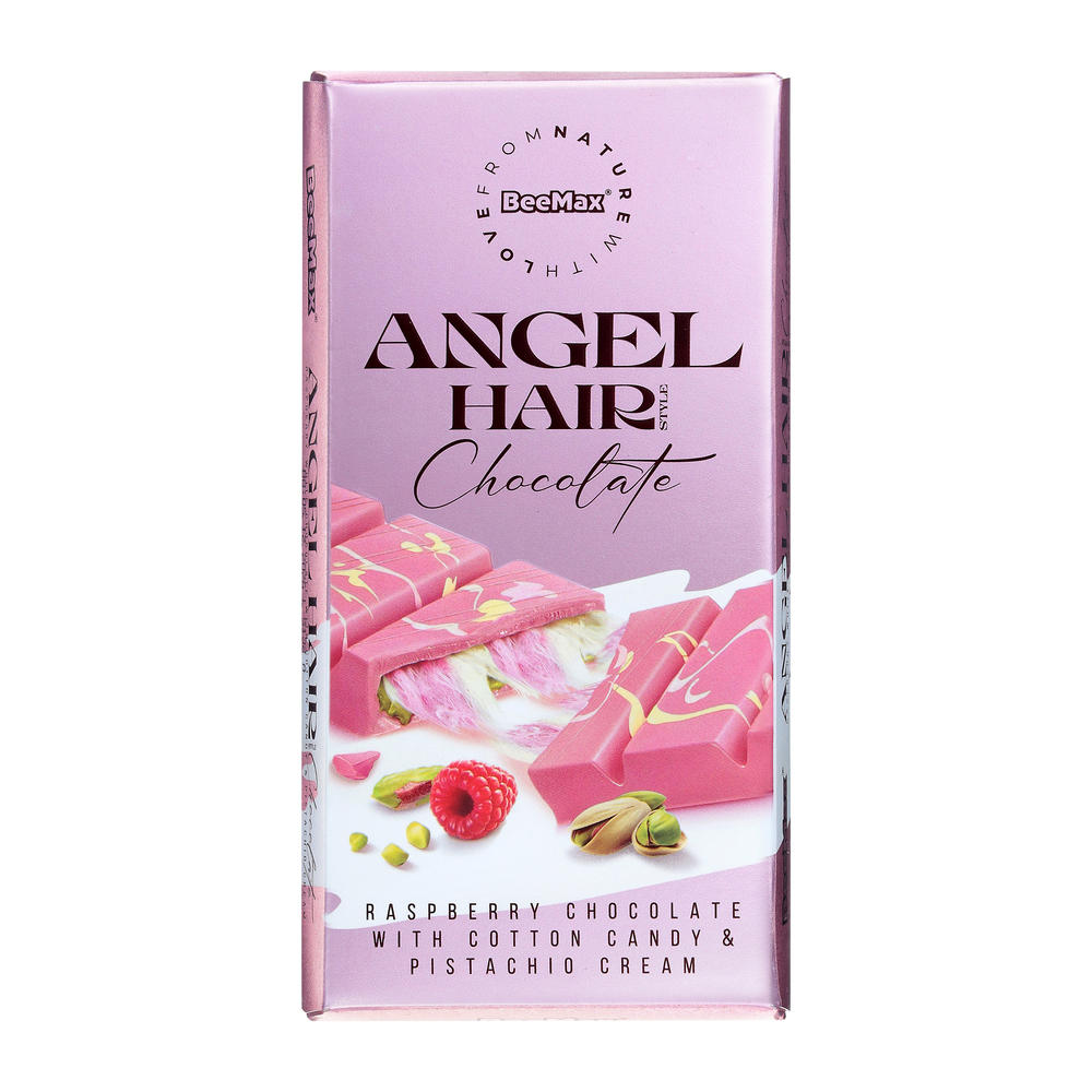 BeeMax Angel Hair Raspberry Chocolate With Cotton Candy & Pistachio Cream, 6 oz