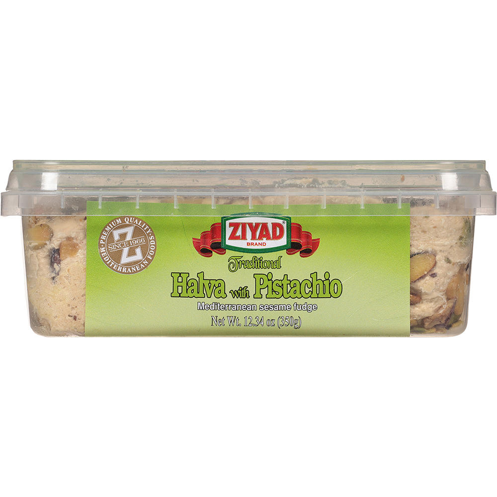Ziyad Pistachio Halva Mediterranean Sesame Fudge, 12.34 oz