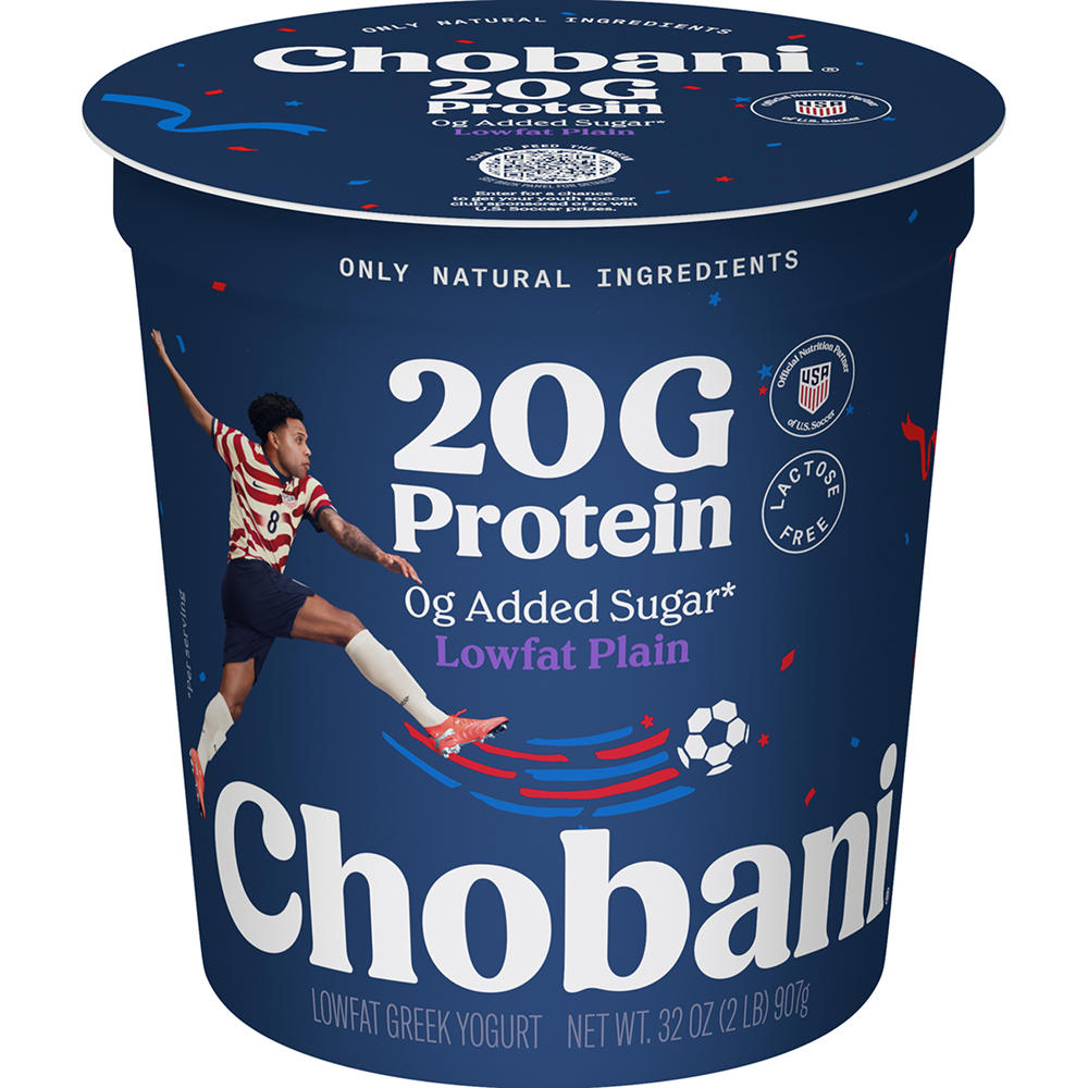 Chobani 20G Protein Low Fat Plain Greek Yogurt, 32 oz