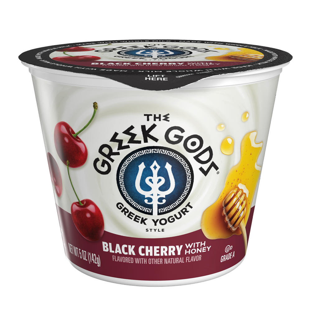 The Greek Gods Black Cherry with Honey Greek Yogurt, 5 oz