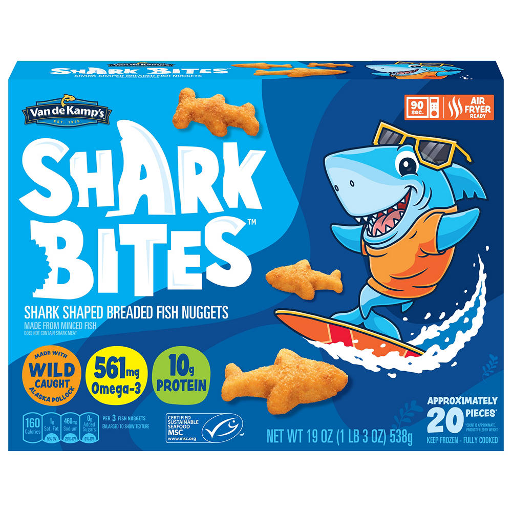 Van de Kamp's Shark Bites Breaded Fish Sticks, 19 oz