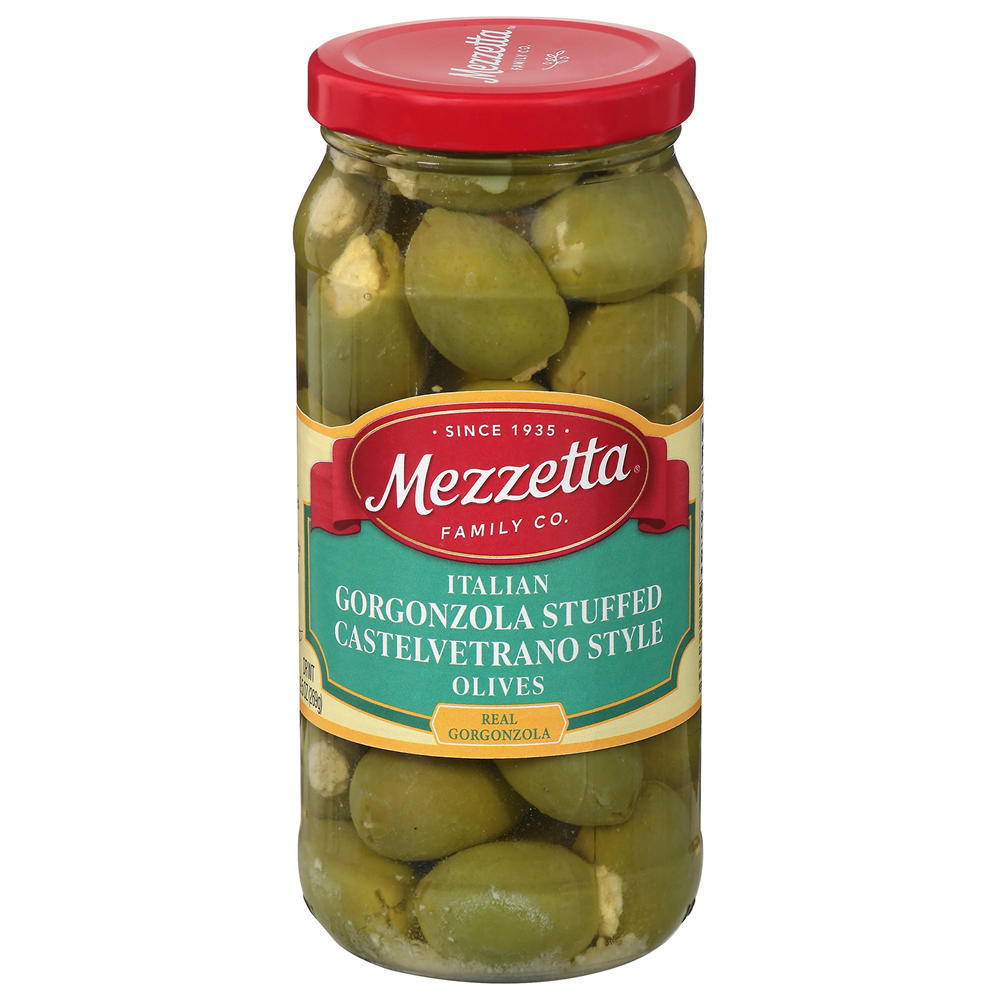 Mezzetta Italian Gorgonzola Stuffed Castelvetrano Olives, 9.5 oz