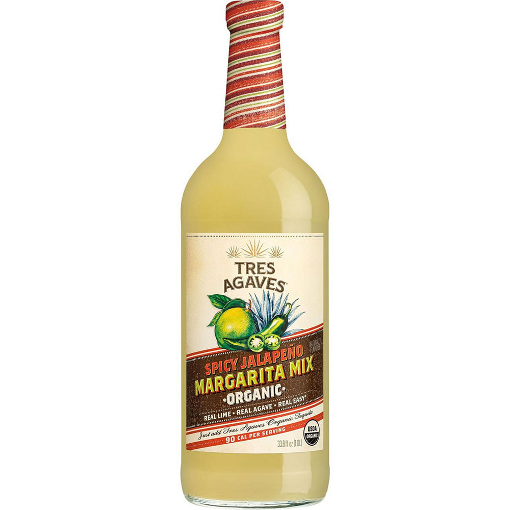 Tres Agaves Organic Spicy Jalapeno Margarita Mix, 1 L