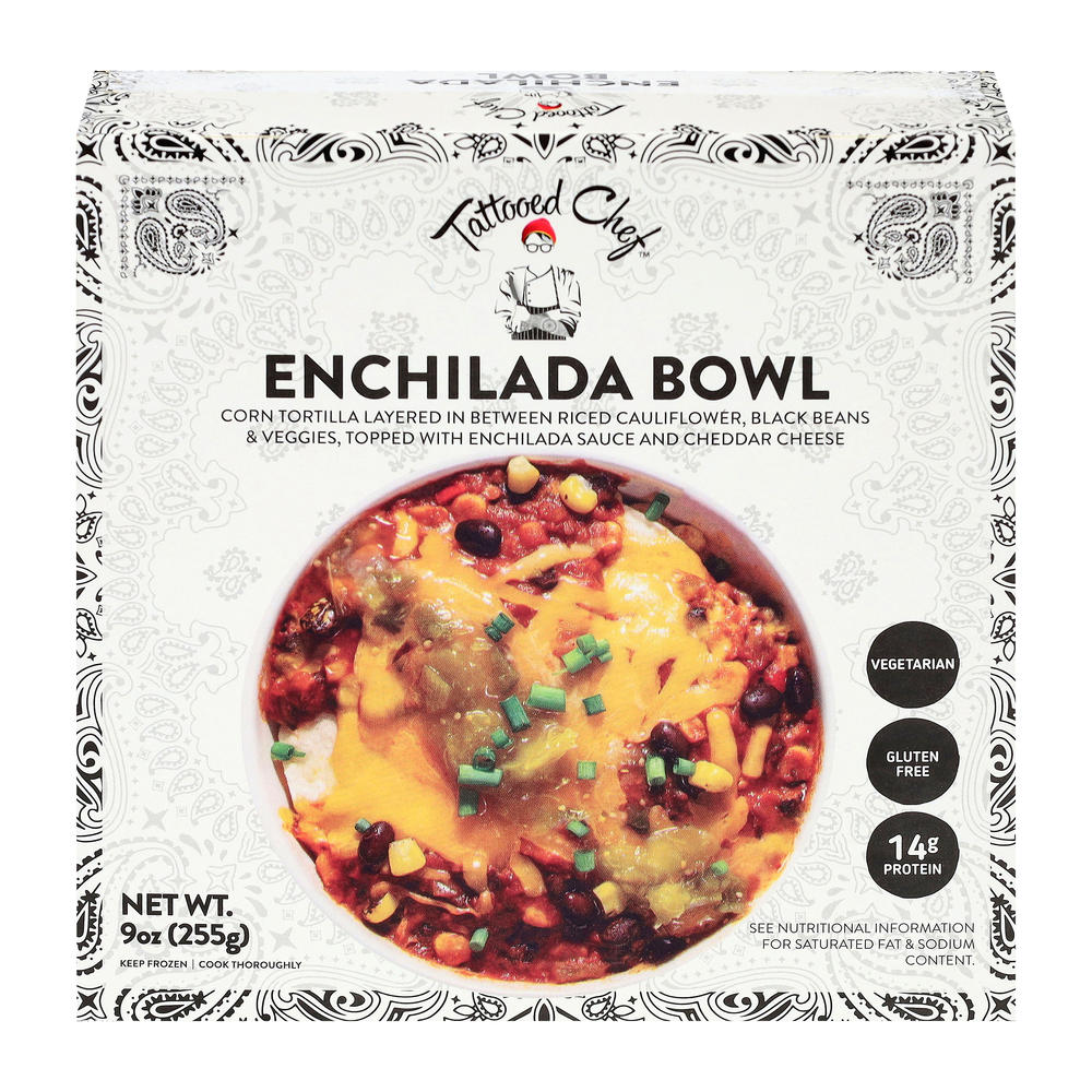 Tattooed Chef 14g Protein Vegetarian Enchilada Bowl, 9 oz