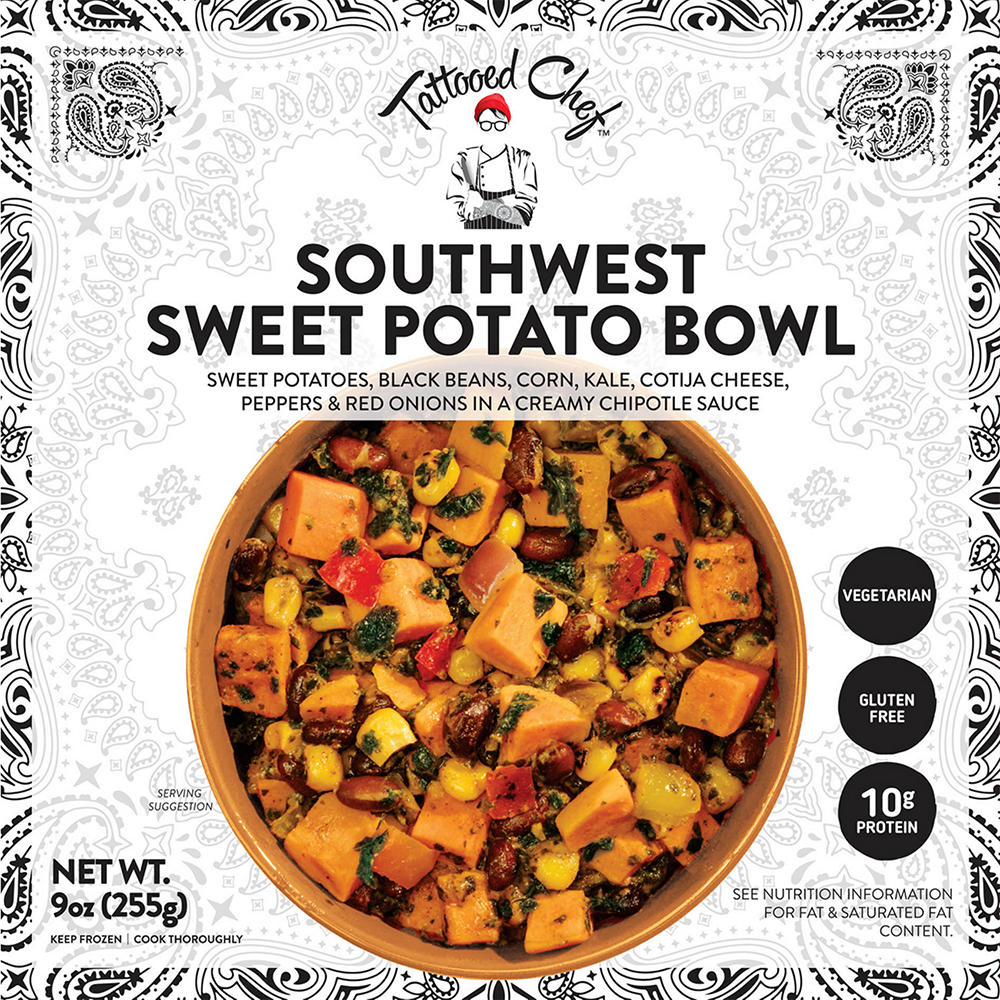 Tattooed Chef 10g Protein Vegetarian Southwest Sweet Potato Bowl, 9 oz