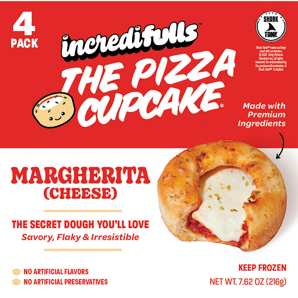 Incredifulls The Pizza Cupcake - Margherita Cheese, 4 ct