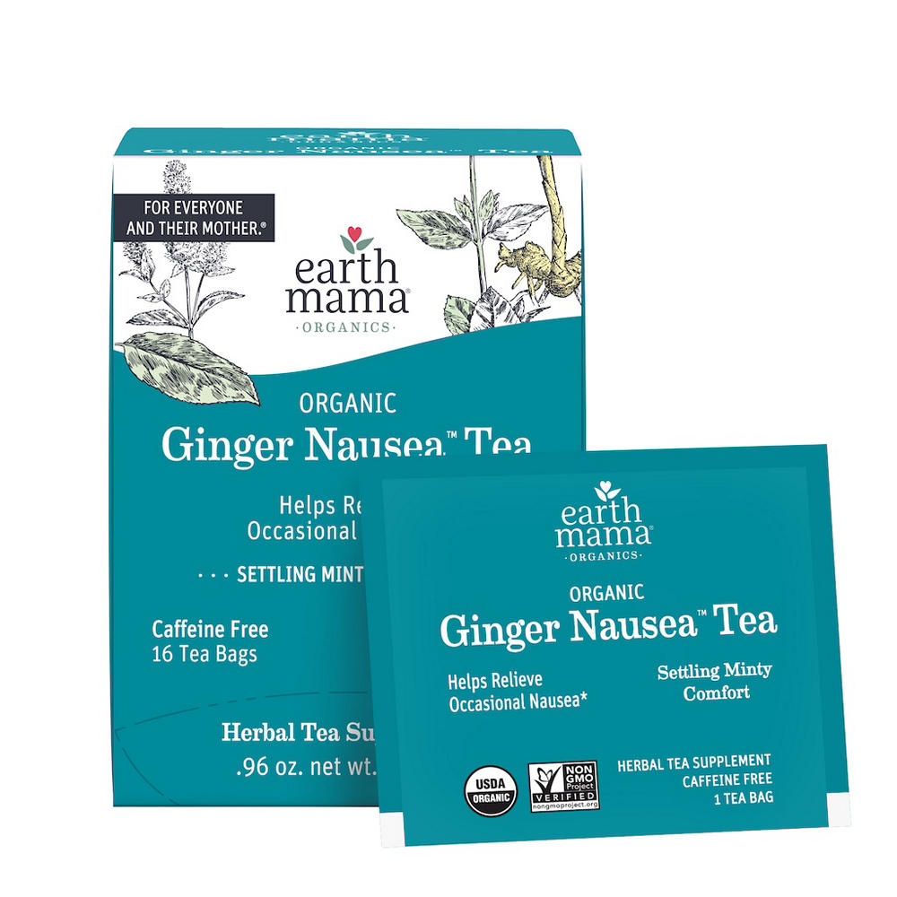 Earth Mama Organic Ginger Nausea Tea, 16 ct