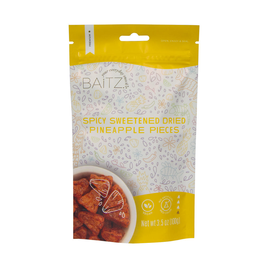 Baitz Spicy Sweetened Pineapple Pieces, 3.5 oz