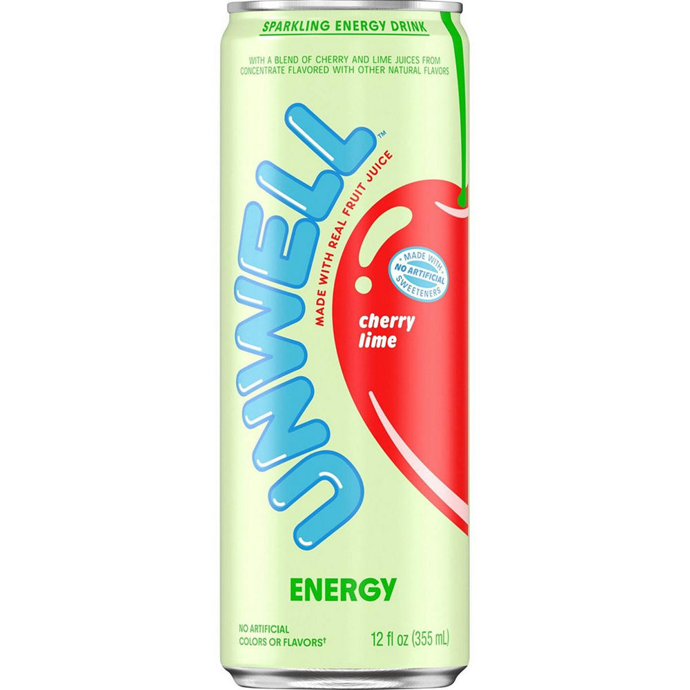Unwell Sparkling Energy Drink - Cherry Lime, 12 oz