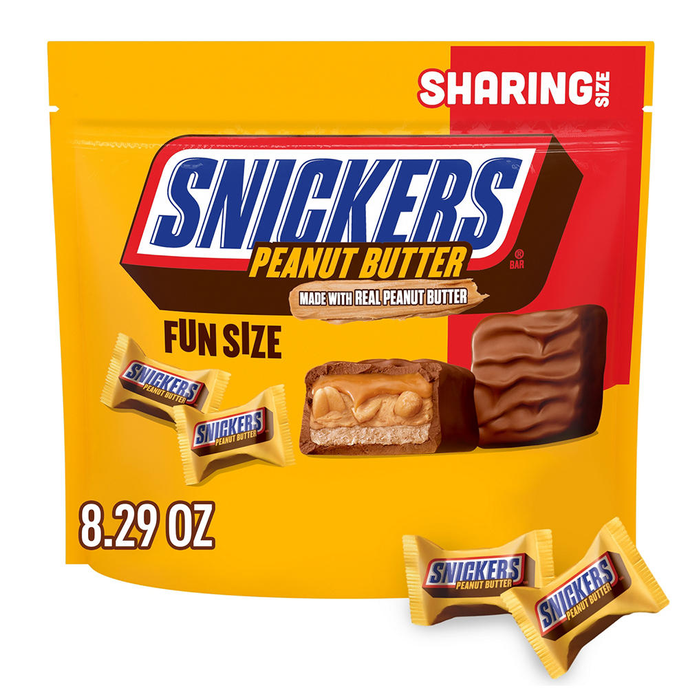 Snickers Fun Size Peanut Butter Chocolate Bars - Sharing Size, 8.29 oz
