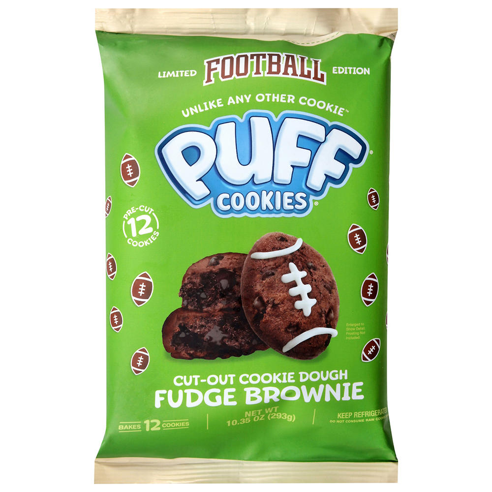 Puff Cookies Fudge Brownie Footballs, 10.35 oz