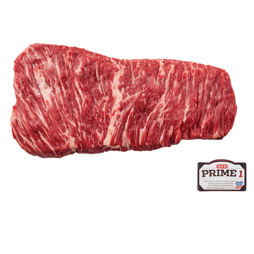 H-E-B Prime 1 Butterflied Beef Sirloin Fajitas, lb