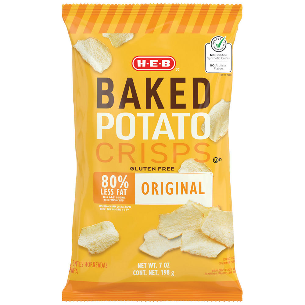 H-E-B Baked Potato Crisps - Original, 7 oz