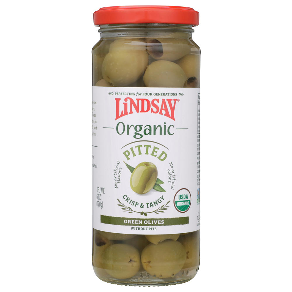 Lindsay Organic Green Olives, 6 oz