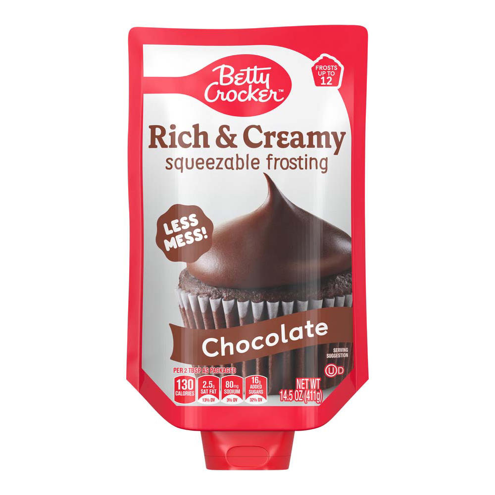 Betty Crocker Rich and Creamy Squeezable Chocolate Frosting, 14.5 oz