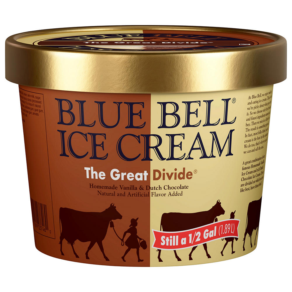 Blue Bell The Great Divide Ice Cream, 1/2 gal