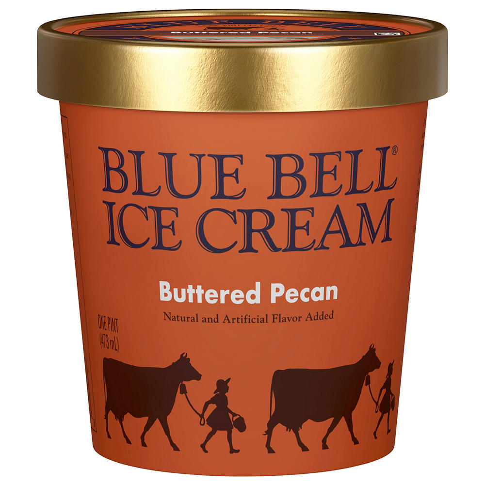 Blue Bell Buttered Pecan Ice Cream, 1 pt