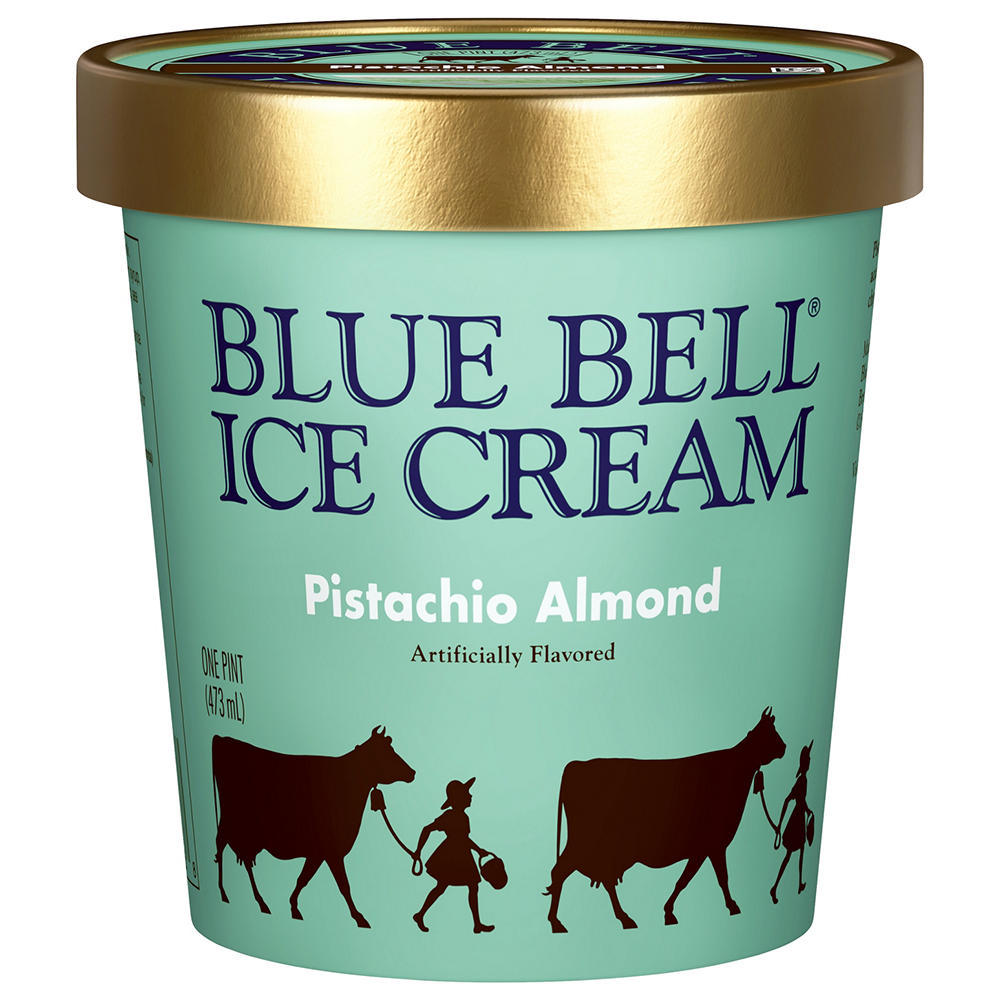 Blue Bell Pistachio Almond Ice Cream, 1 pt